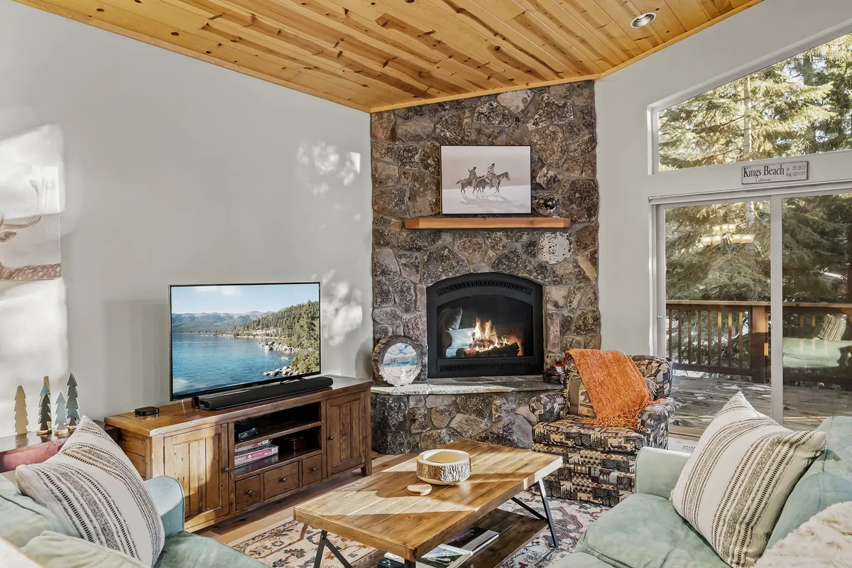 Fireplace: North Lake Tahoe Vacation Lodge