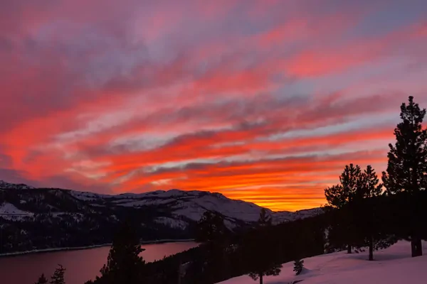 Donner Lake Winter Sunset
