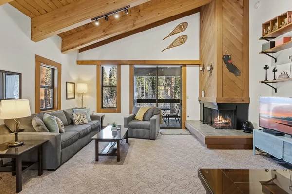 Gas Fireplace at Creekside Getaway at Northstar