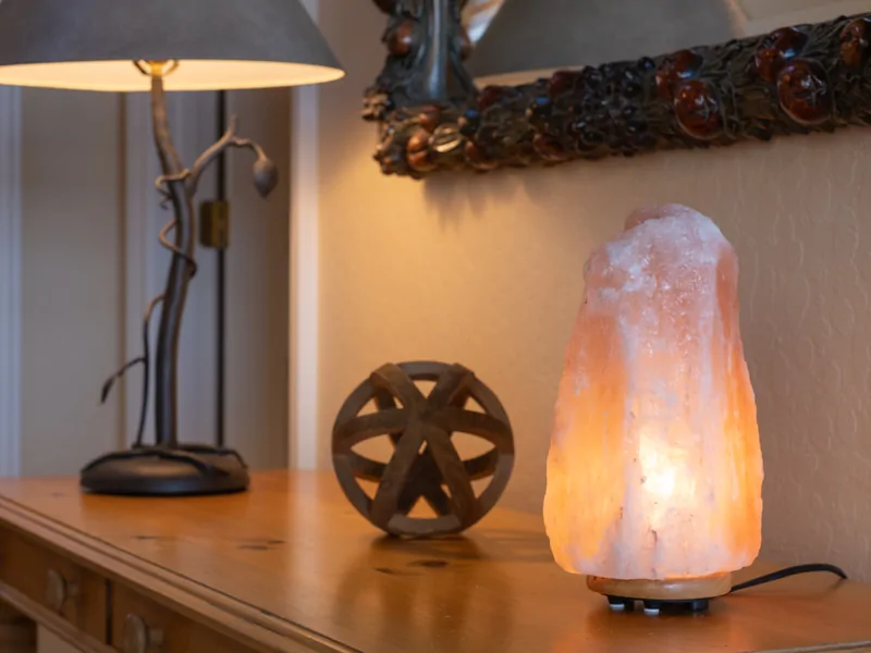 Salt lamp in hallway: Northstar Home Away From Home