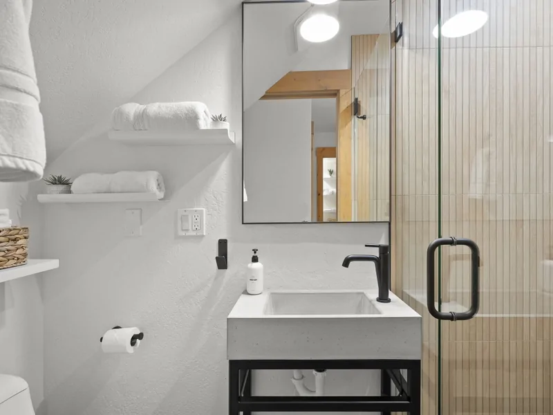 Downstairs Shared Bath: Northstar Silver Strike Family Retreat