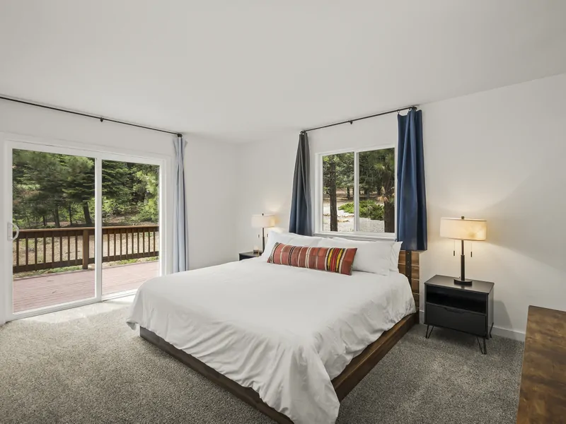 Main Level Primary Bedroom: King, Sleeps 2 at Exquisite Alpine Chalet