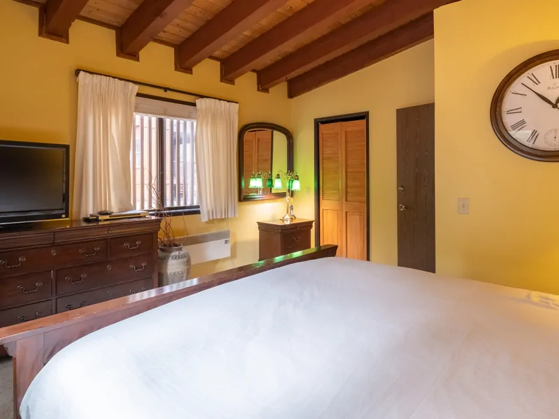 Primary Bedroom with Smart TV: Tahoe Donner Vacation Lodge