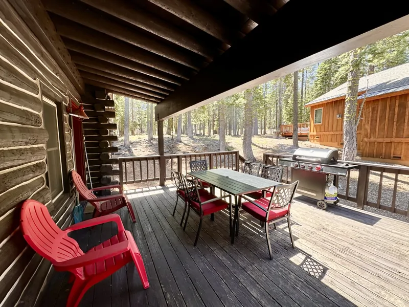 Back Porch Tahoe Donner Log Cabin