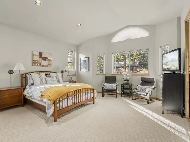 Primary Bedroom: North Lake Tahoe Vacation Lodge