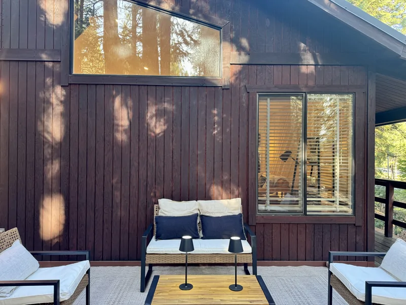 Sitting Area Outside Tahoe Cabin Haus