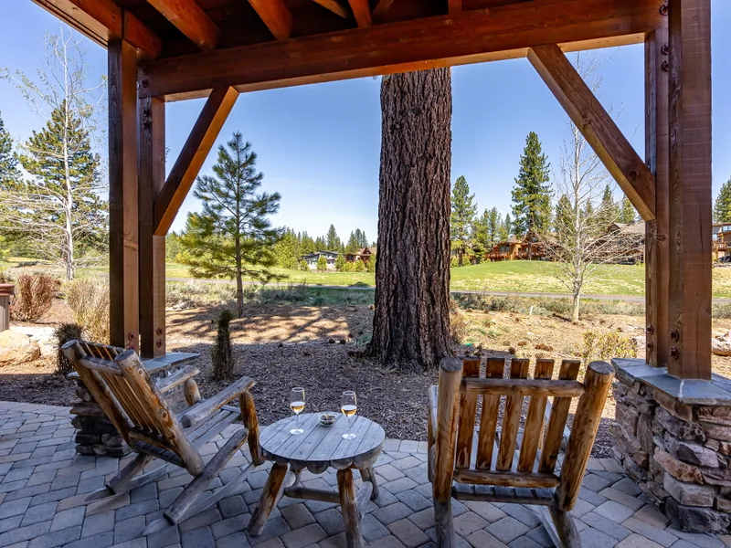Lower patio with seating