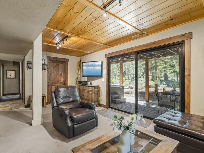 Lower Floor: Casual /Family Living Room:  Mountainscape Oasis