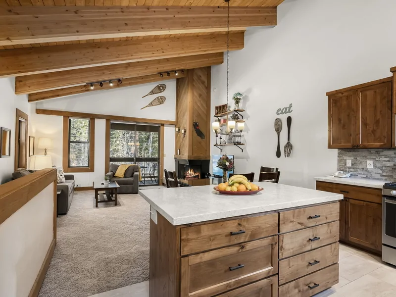 Kitchen Island at Creekside Getaway at Northstar