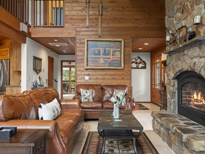 Living Room Couch - Donner Lake Vacation Lodge