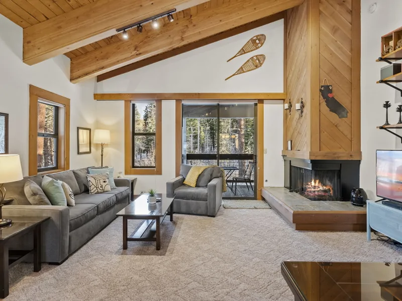 Gas Fireplace at Creekside Getaway at Northstar