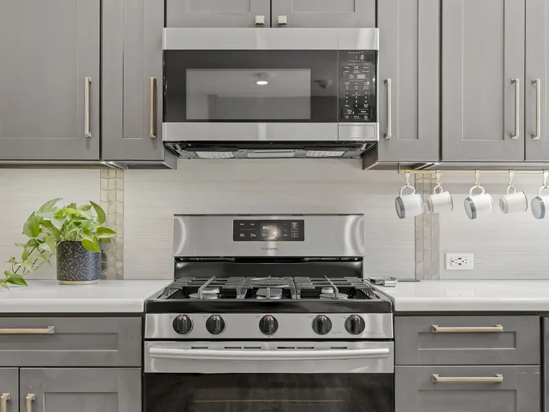 Stove at Blue Alpine Loft at Northstar