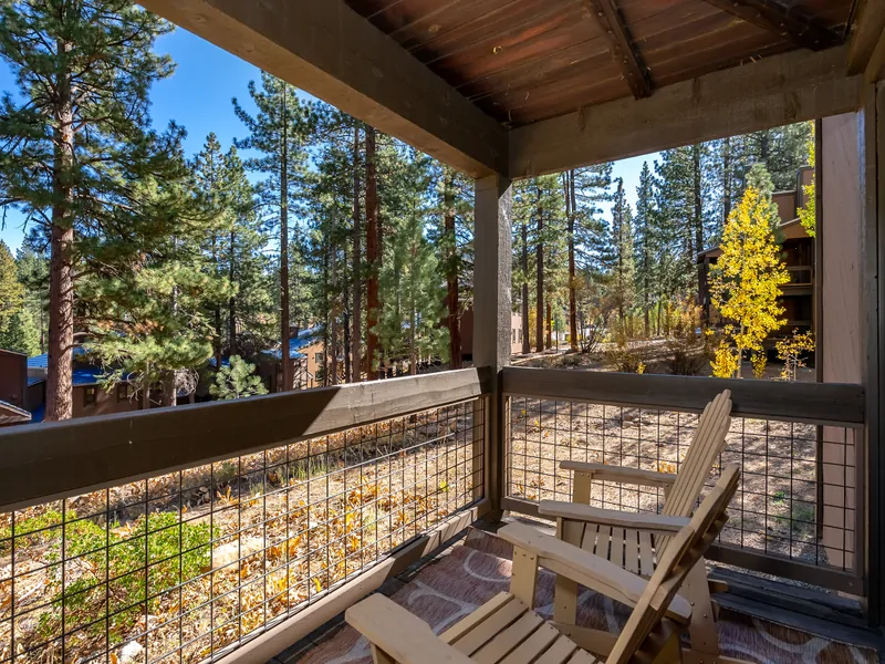 First Floor Private Patio View : Aspen Grove Hideaway at Northstar