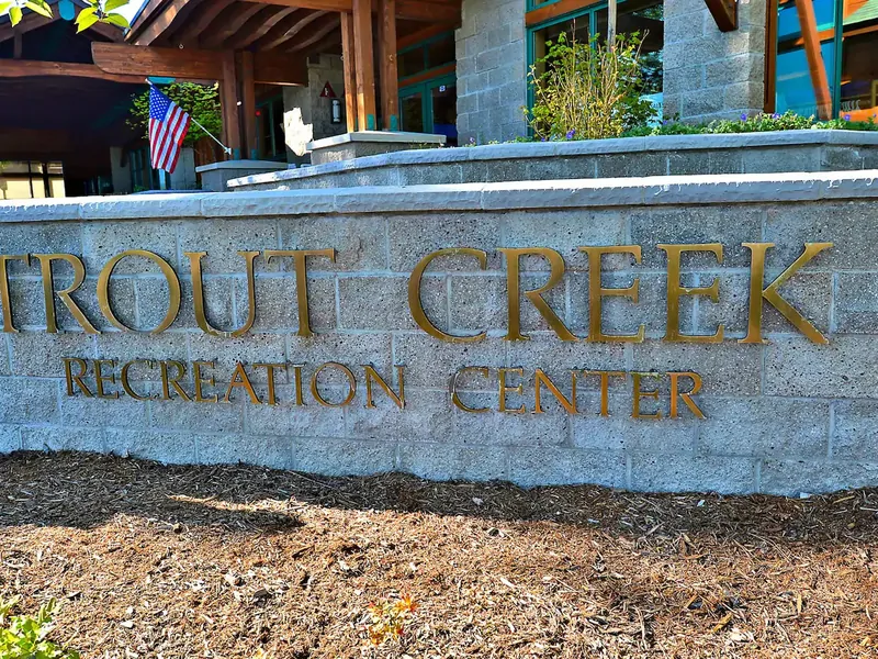 Trout Creek Center Sign Per-Person, Per-Day, Fee applies and is subj. to change