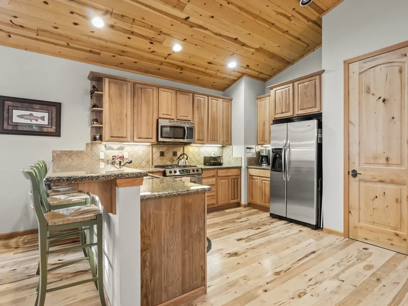 Kitchen with Breakfast Bar:North Lake Tahoe Vacation Lodge