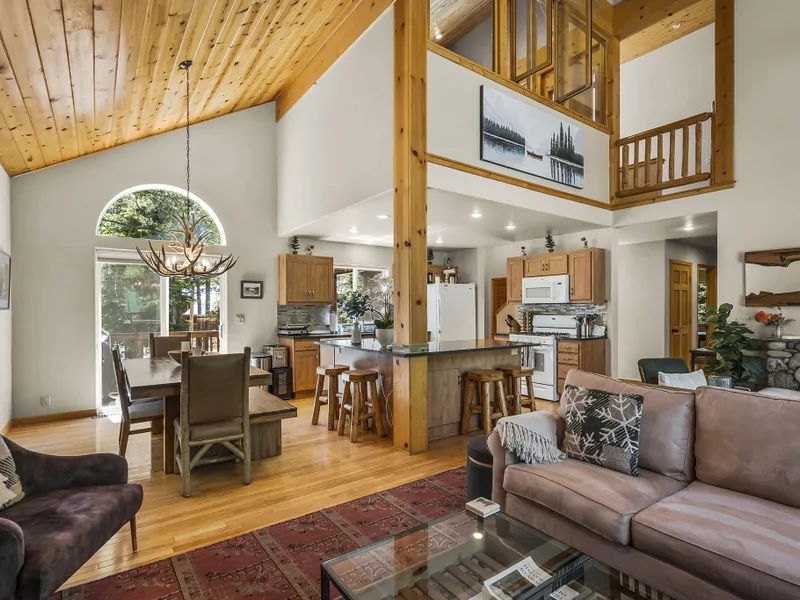 Tv room looking towards kitchen: 
Sun Valley Mountain Escape