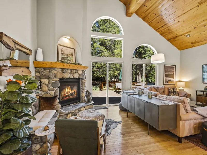 TV room with gas fireplace: 
Sun Valley Mountain Escape