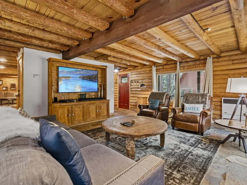 TV Room: Tahoe Donner Log Cabin